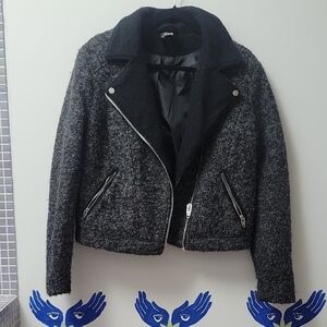 Women's Black and Gray Jacket